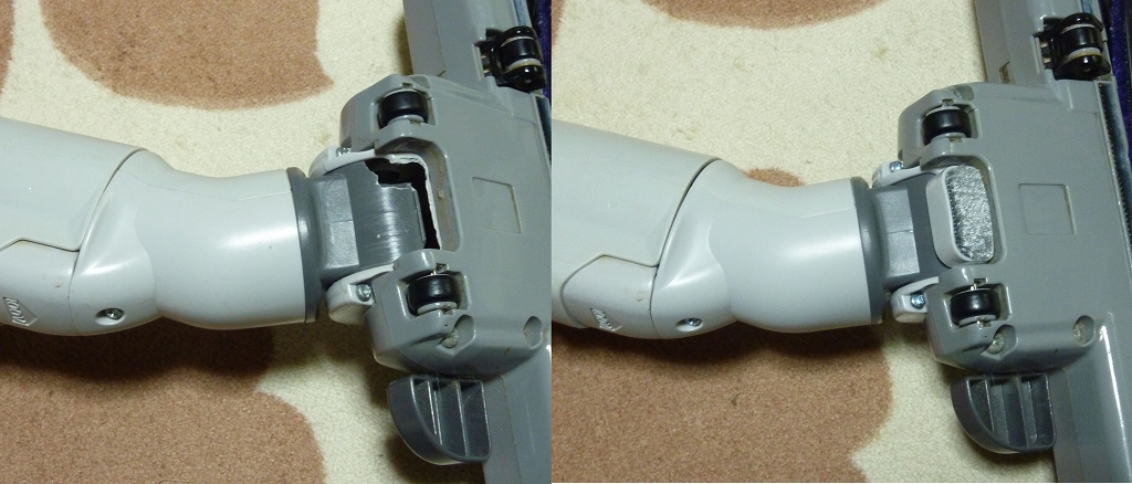 掃除機破損パーツ交換前後