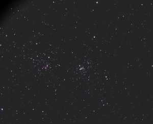 最後に二重星団。ちょっと雲がかかってきてた